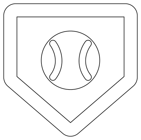 Baseball Home Plate Coloring Page